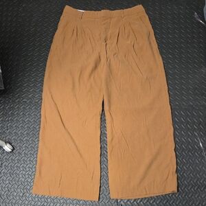 MNG Women's Wide-Leg Pleated Pants Size 14